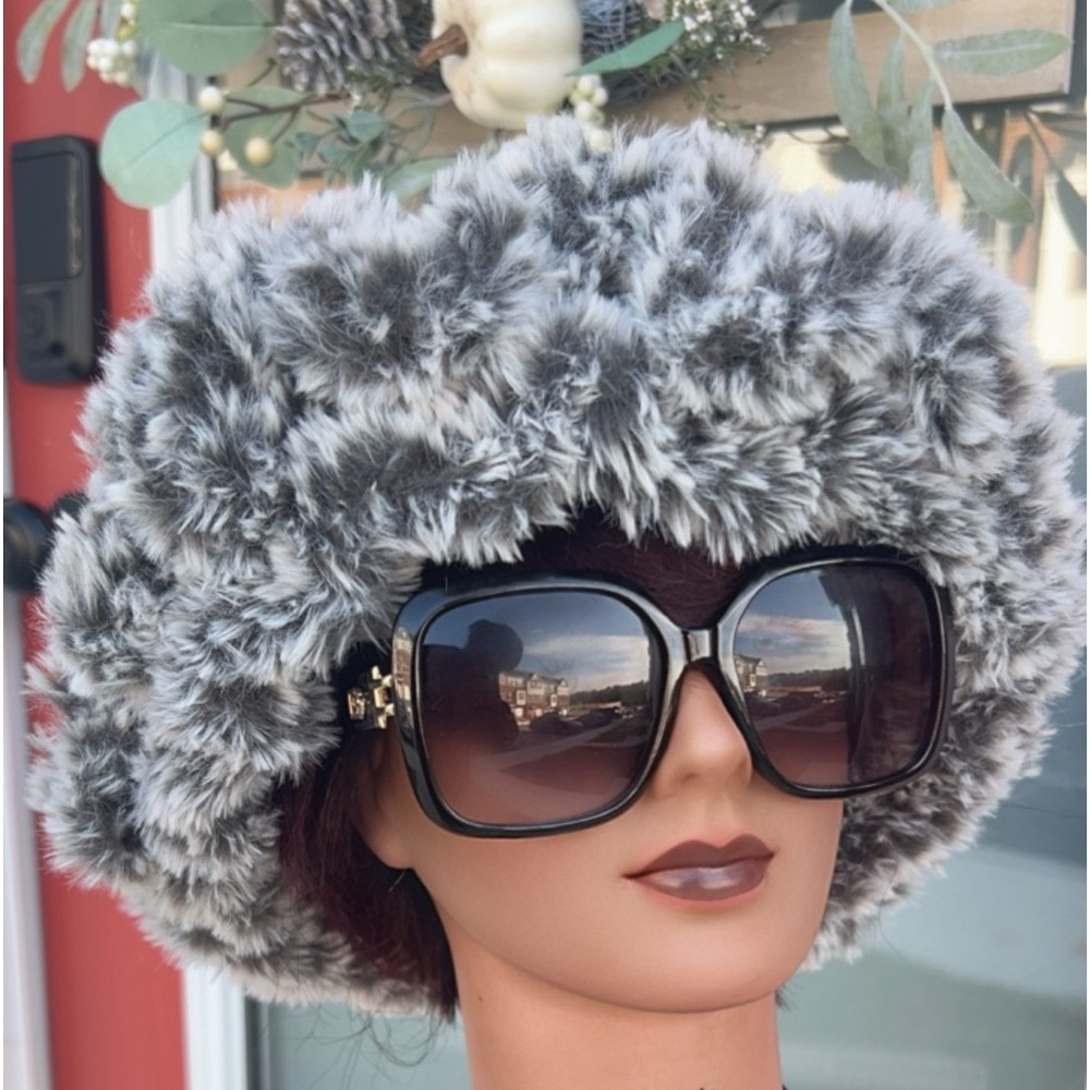 Luxury Faux Fur Wool Crochet Hat—